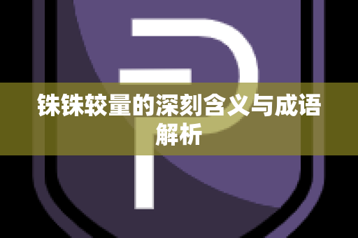 铢铢较量的深刻含义与成语解析