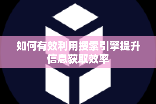 如何有效利用搜索引擎提升信息获取效率
