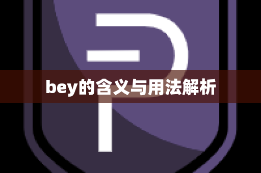 bey的含义与用法解析