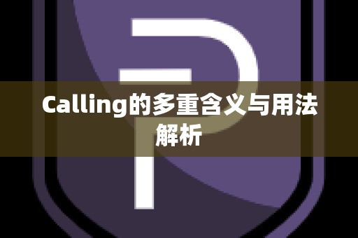 Calling的多重含义与用法解析