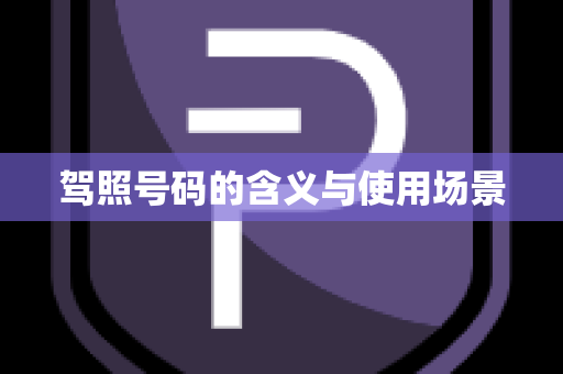 驾照号码的含义与使用场景