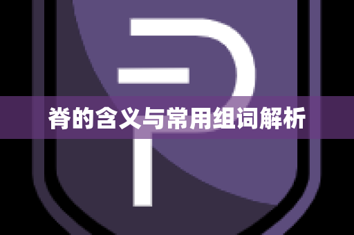 脊的含义与常用组词解析