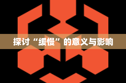 探讨“缓慢”的意义与影响