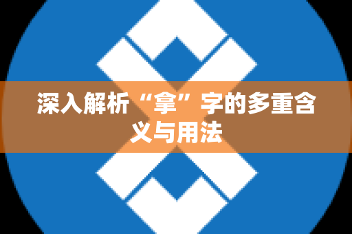 深入解析“拿”字的多重含义与用法