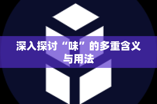 深入探讨“味”的多重含义与用法
