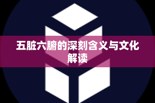 五脏六腑的深刻含义与文化解读