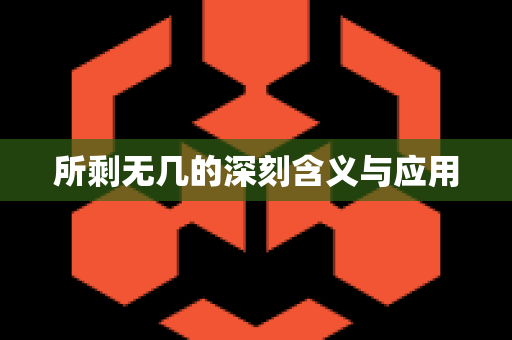 所剩无几的深刻含义与应用