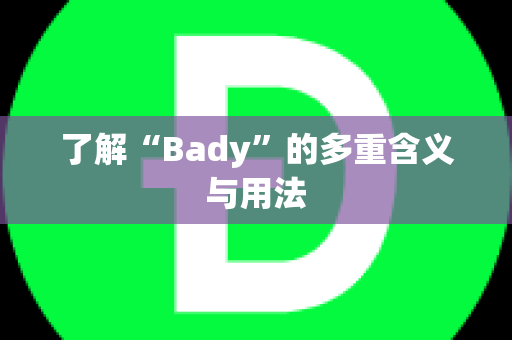 了解“Bady”的多重含义与用法