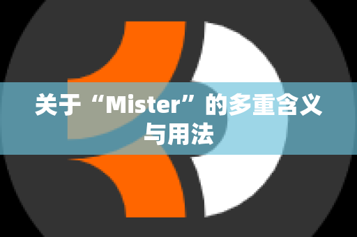 关于“Mister”的多重含义与用法
