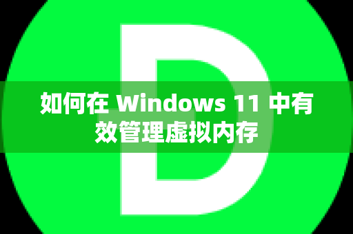 如何在 Windows 11 中有效管理虚拟内存