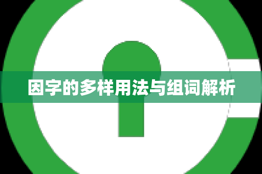 因字的多样用法与组词解析