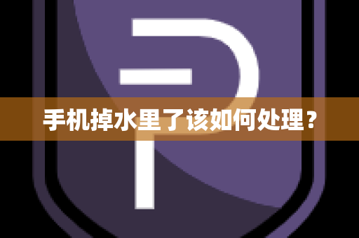 手机掉水里了该如何处理？
