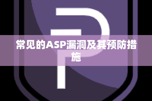 常见的ASP漏洞及其预防措施