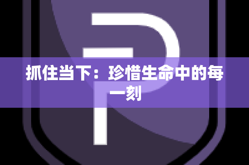 抓住当下：珍惜生命中的每一刻