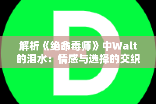 解析《绝命毒师》中Walt的泪水：情感与选择的交织
