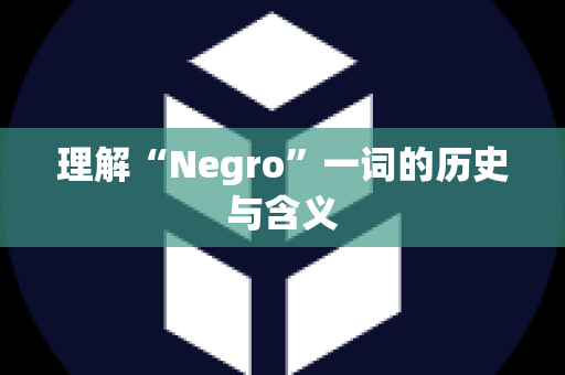 理解“Negro”一词的历史与含义
