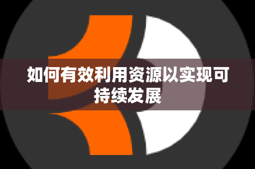 如何有效利用资源以实现可持续发展
