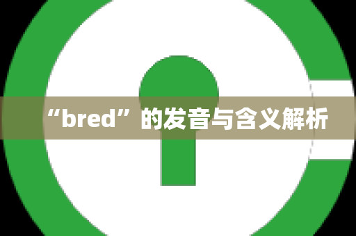 “bred”的发音与含义解析